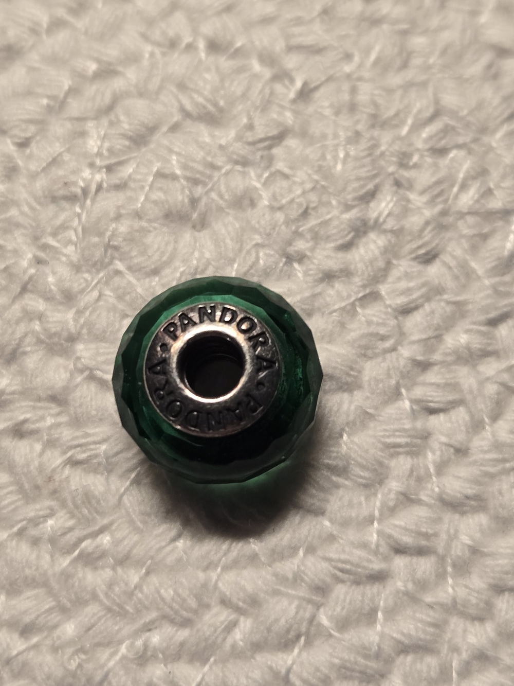 Pandora Faceted Green Charm Bead